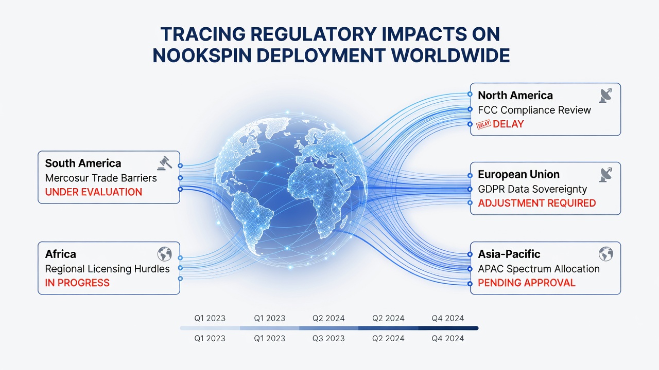 Regulatory compliance documents and certification stamps for international Nookspin rollout
